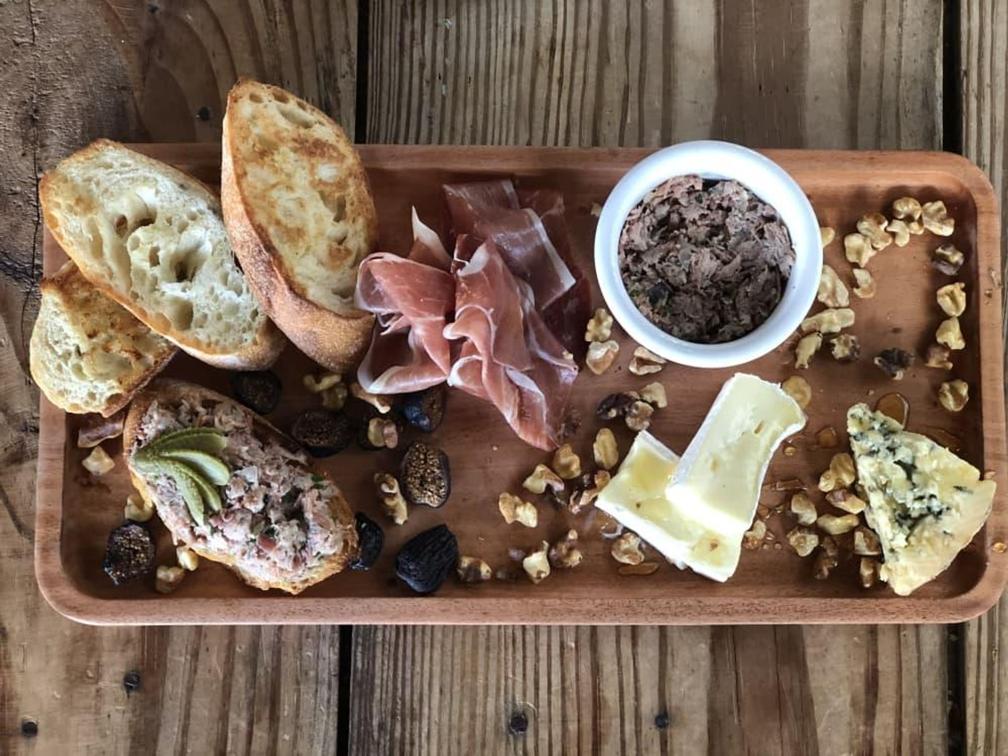 White Elm Brasserie charcuterie board