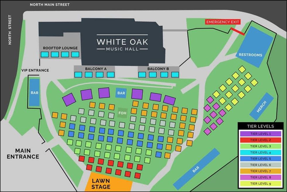 White Oak Music Hall Grid Layout