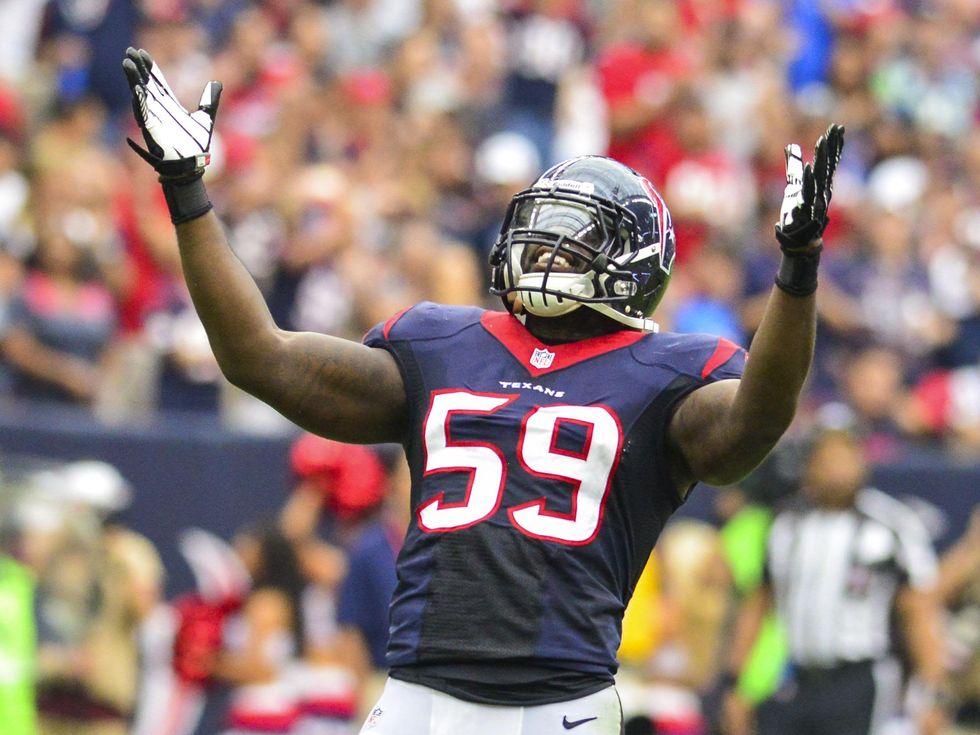 Whitney Mercilus Texans celebrate