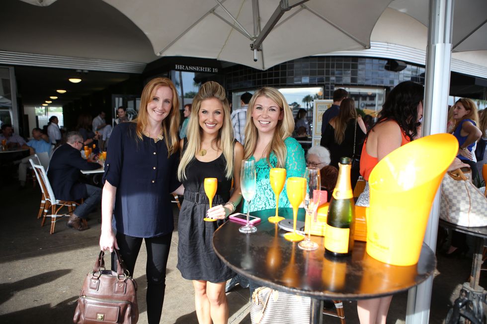 Whitney Morgan, from left, Katherine Whaley and Angie Wicker at Veuve Clicquot at Brasserie 19