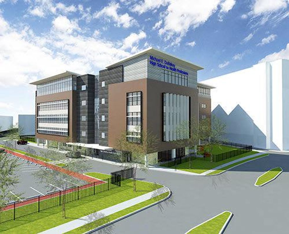 WHR Architects Rendering of New Debakey HIgh School for Health Professions