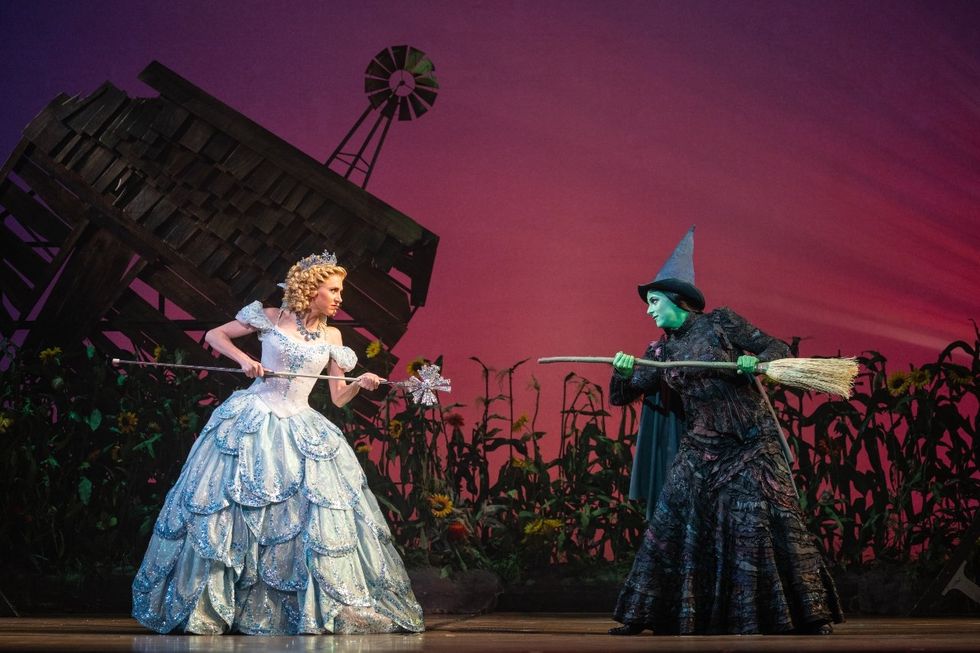 Wicked \u200bCelia Hottenstein (Glinda) and Olivia Valli (Elphaba)