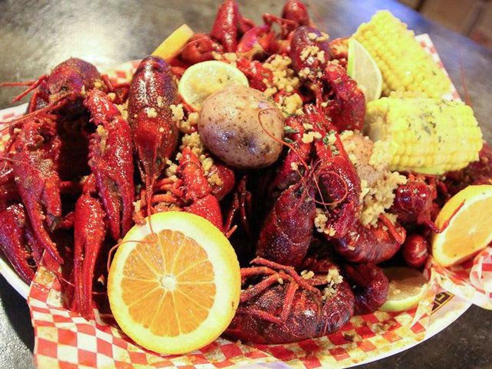 Wild Cajun Restaurant crawfish mudbugs corn on the cob