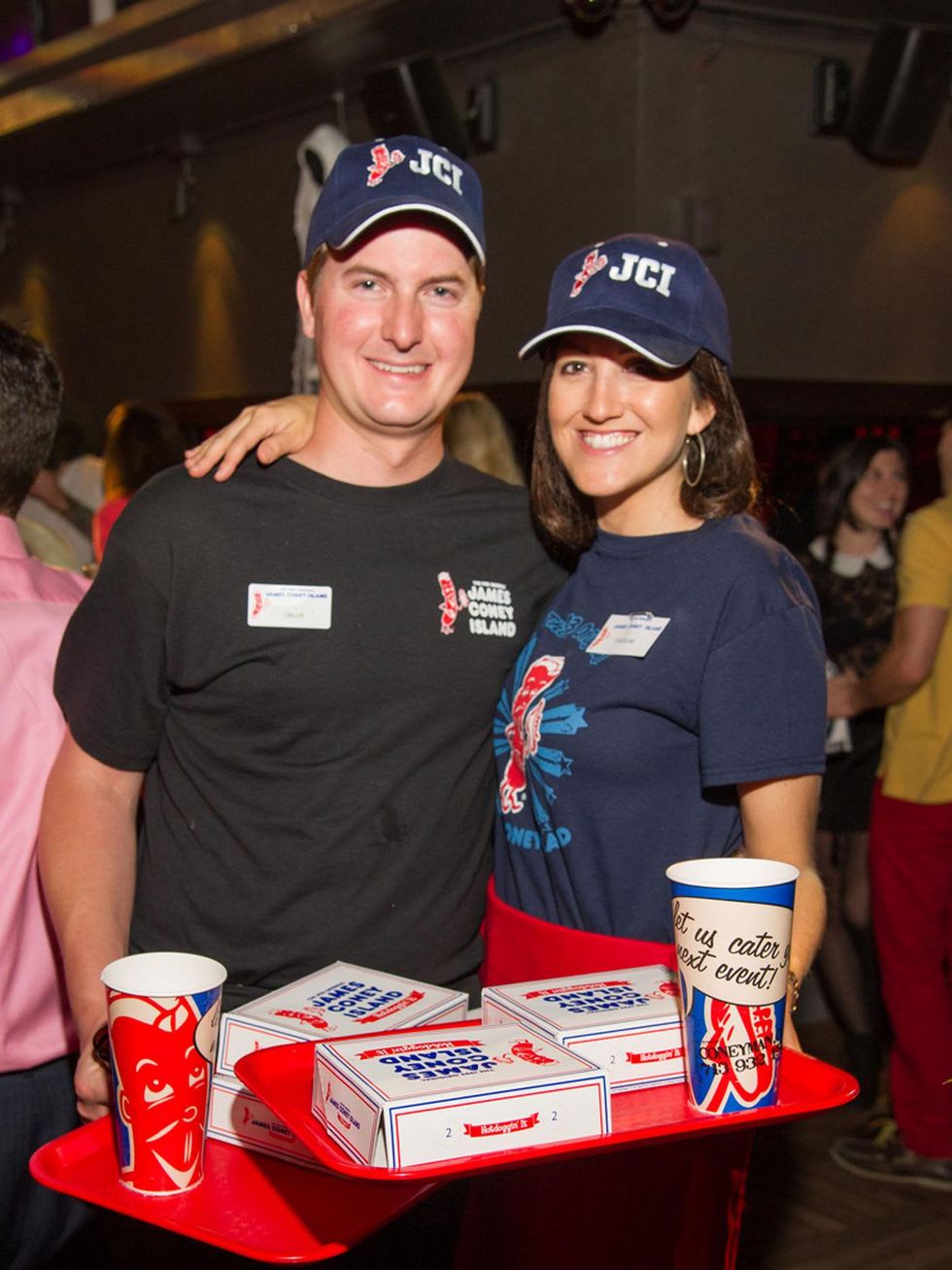 Will and Caroline Brown at the St. Luke's PULSE Saints & Sinners Halloween party October 2013
