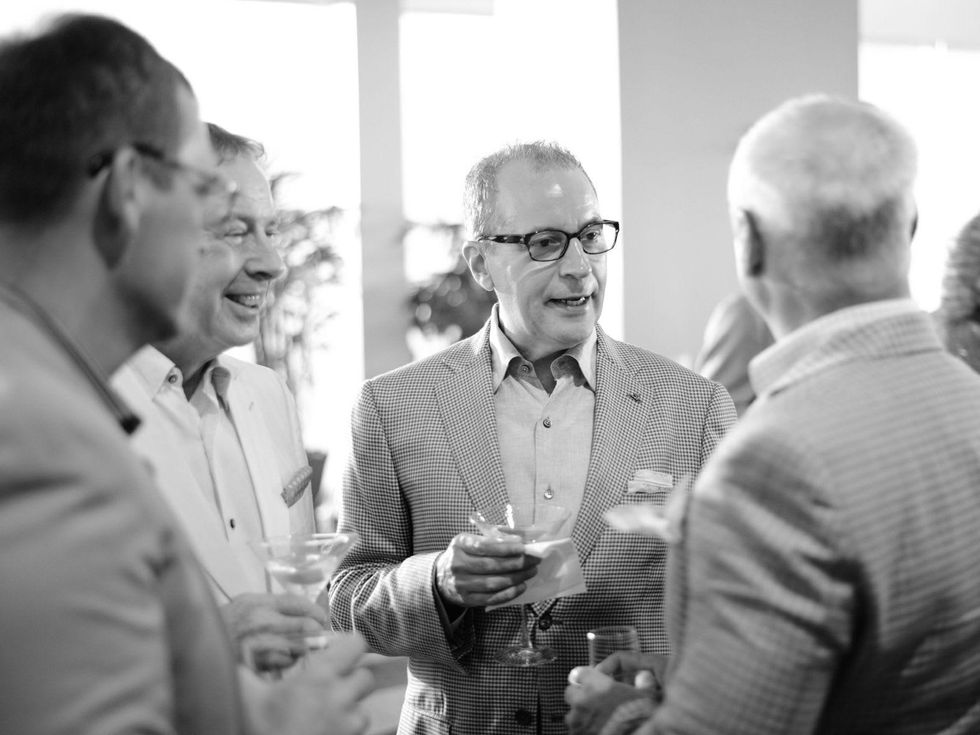 William D. Dobbs, left, and Terry Zmyslo at Alex Martinez's birthday party July 2014