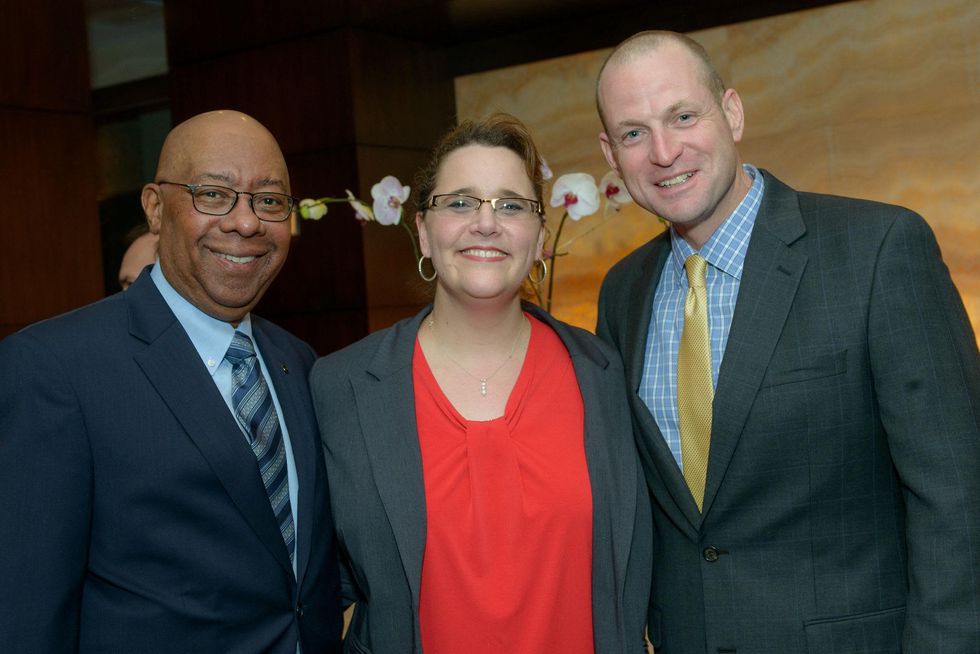 Win Frazier, from left, Mandi Hunsicker-Salee and Mark Mahoney at the Houston Symphony POPS Event with Steven Reineke & Sutton Foster February 2015