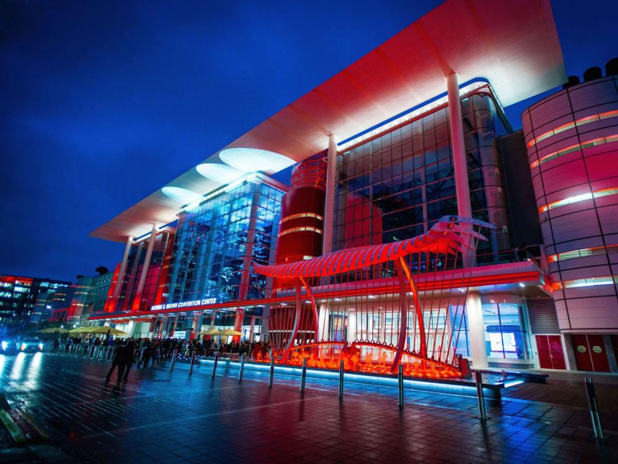 Wings over Water sculpture in front of George R. Brown Convention Center