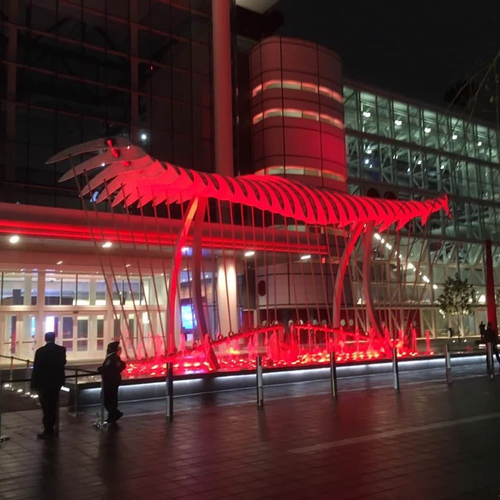 Wings over Water sculpture in front of George R. Brown Convention Center