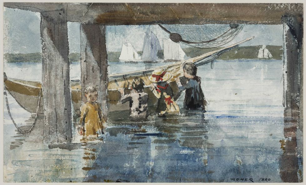 Winslow Homer, Children Playing Under a Gloucester Wharf, 1880,