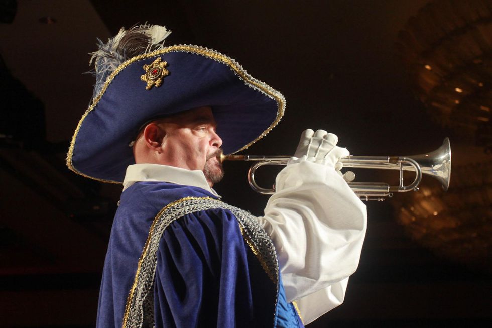 Winter Ball, January 2013, Trumpet announcing start of Winter Ball