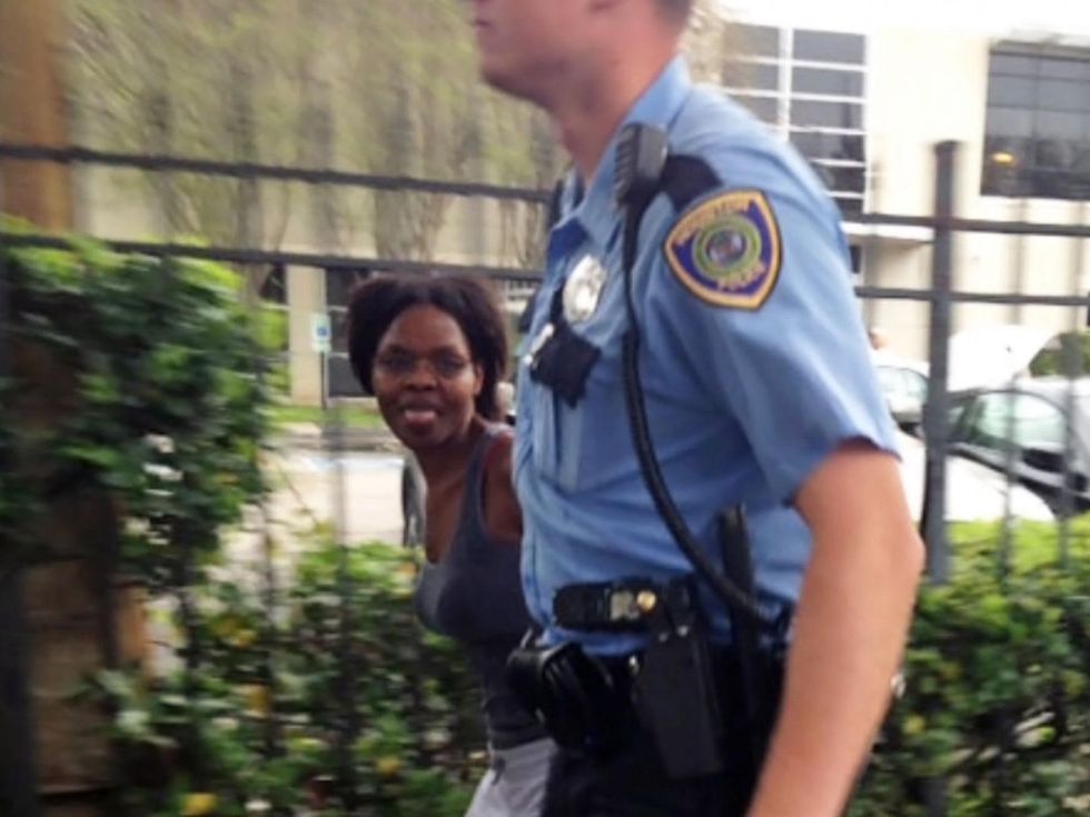woman arrested for firing shots at Houston TV station KTRK March 201