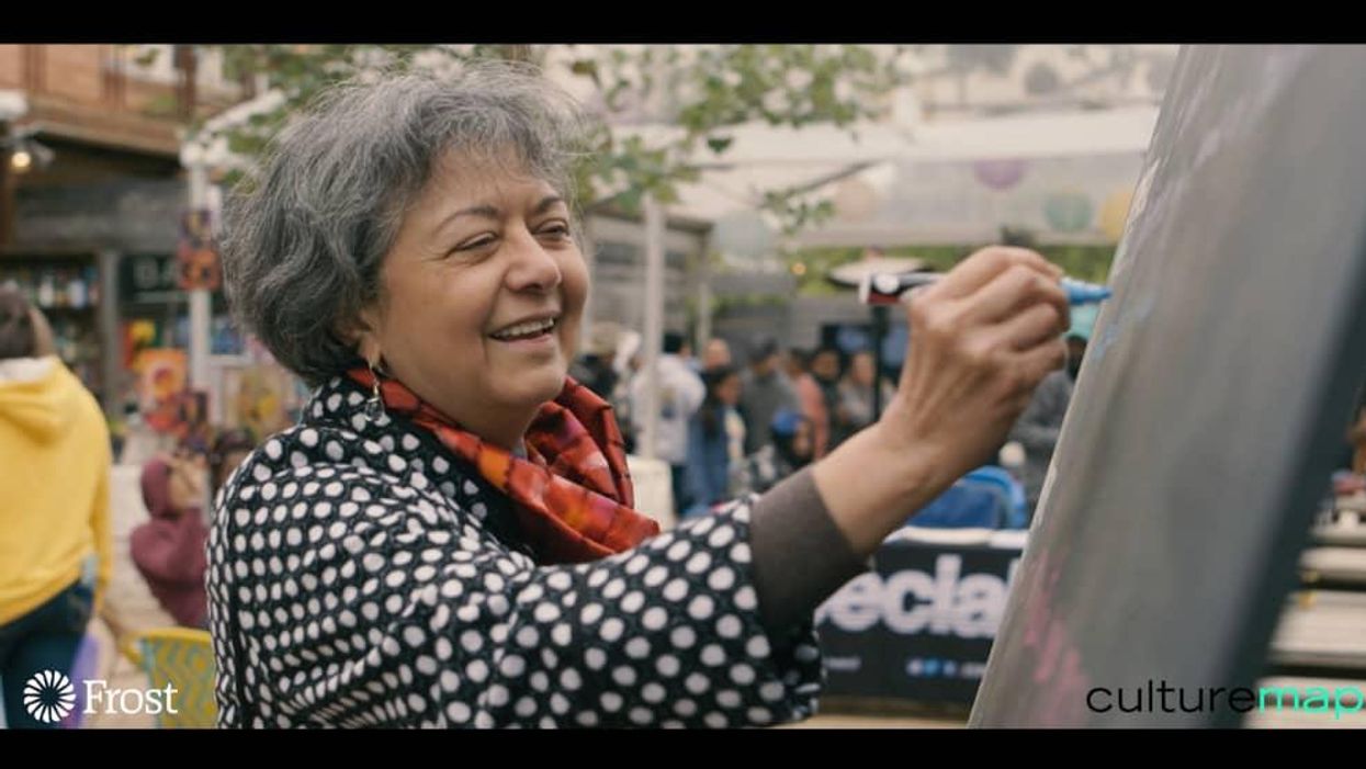 Woman at Frost pop-up event