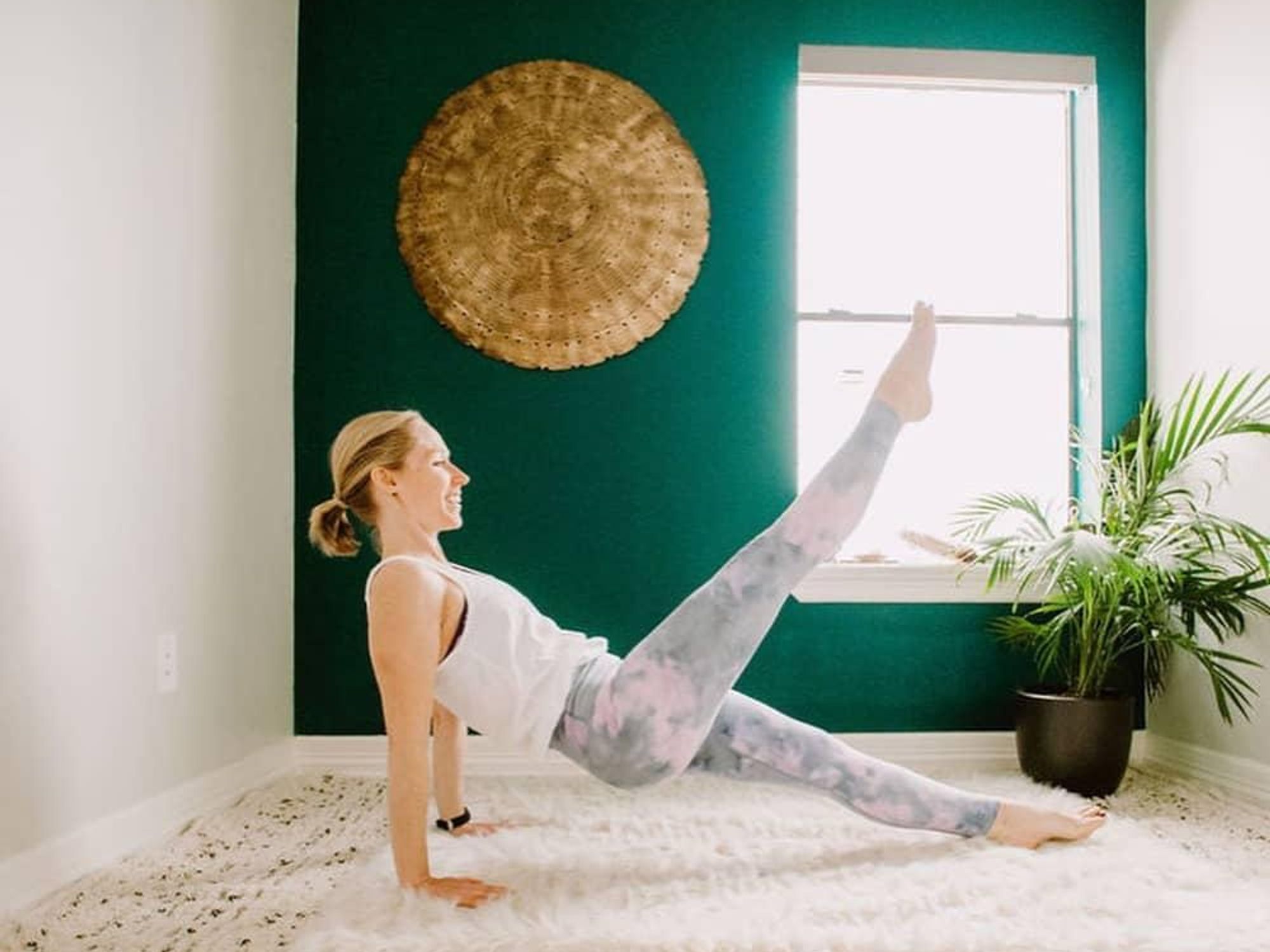 Woman practicing yoga
