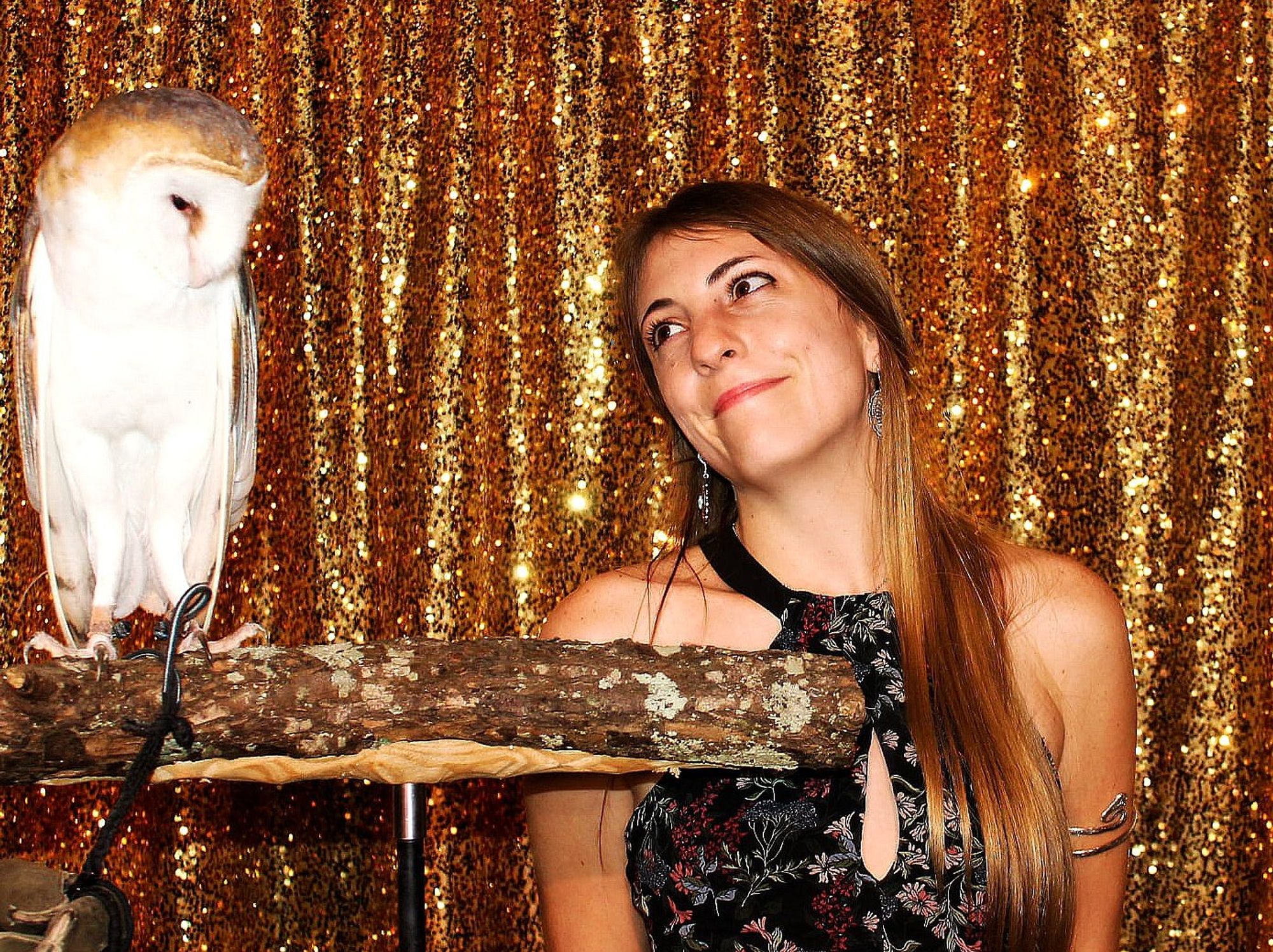 woman with owl Avian Affair Houston Audubon Society gala 2021