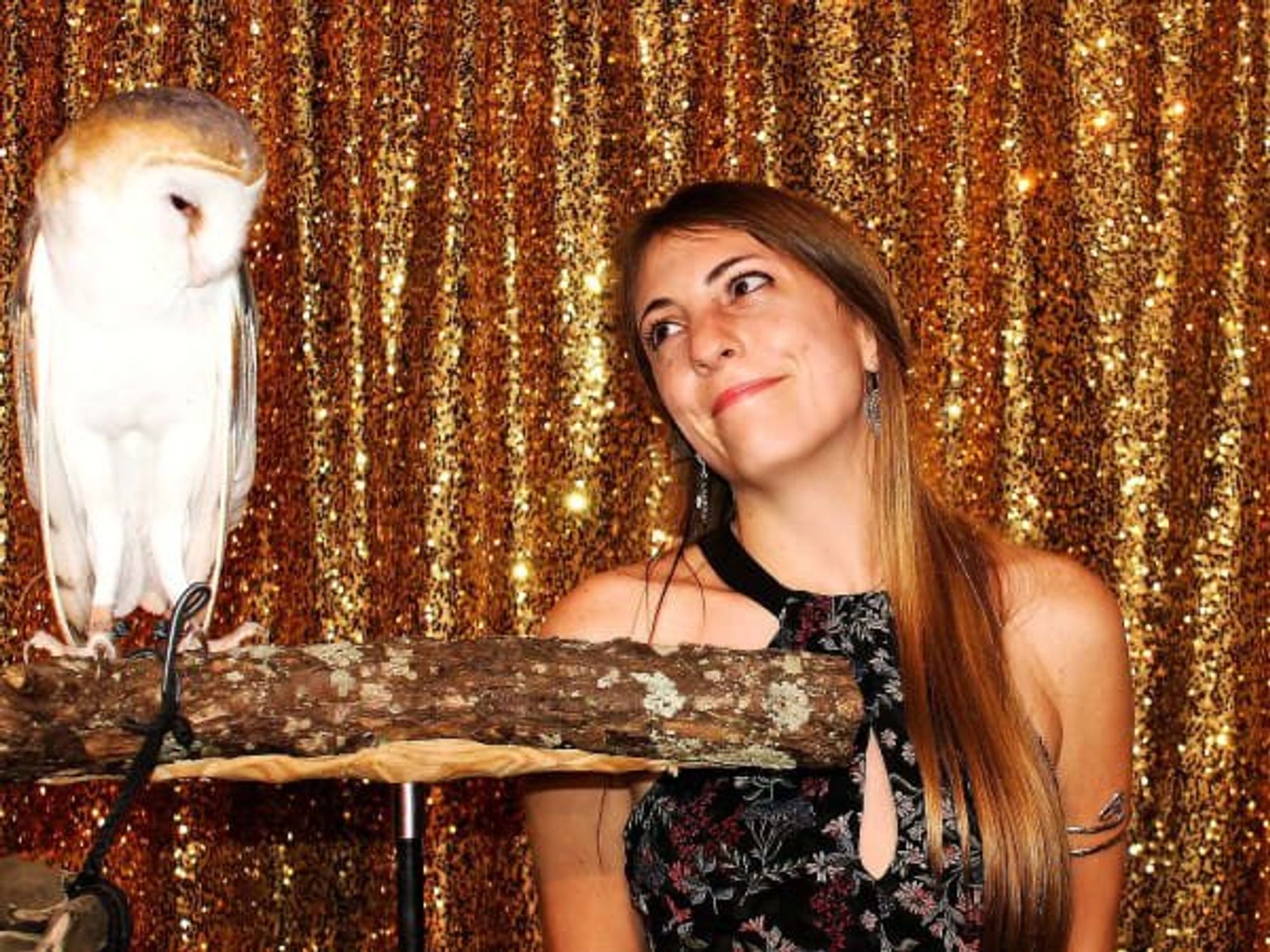 woman with owl Avian Affair Houston Audubon Society gala 2021