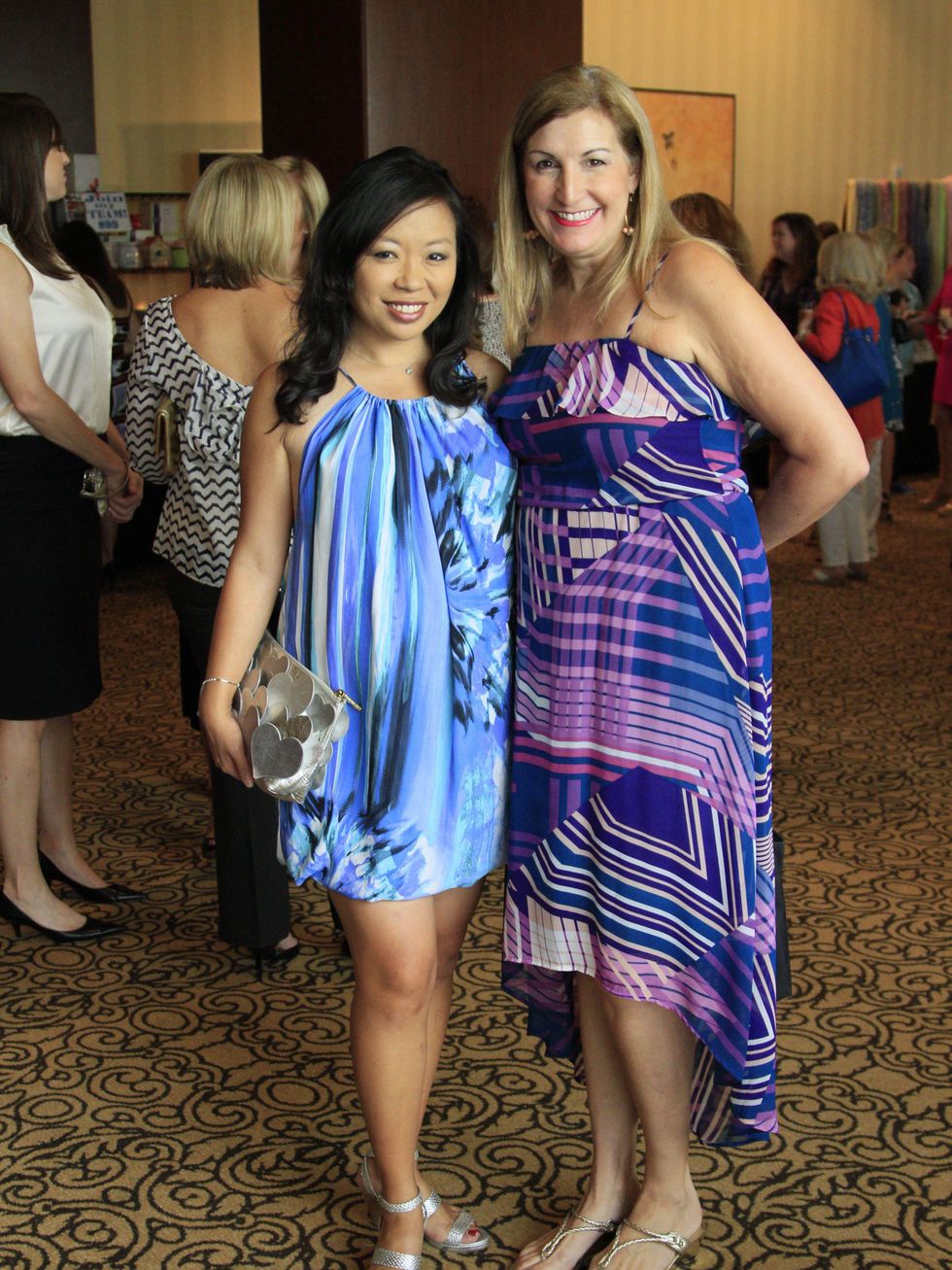 Women's Hospital of Texas Labor Day luncheon and fashion show August 2013 Miya Shay and Laurette Veres