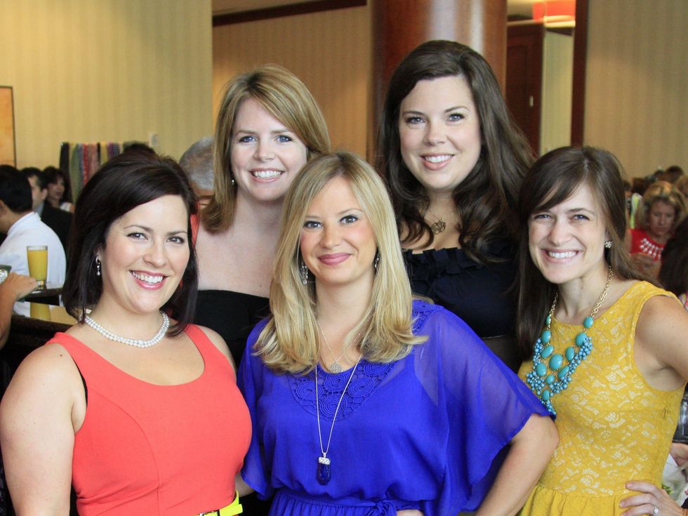 Women's Hospital of Texas Labor Day luncheon and fashion show August 2013 Natalie Midianga, Kelly Davis, erin Ocker, Marcia Smith and Courtney Shields