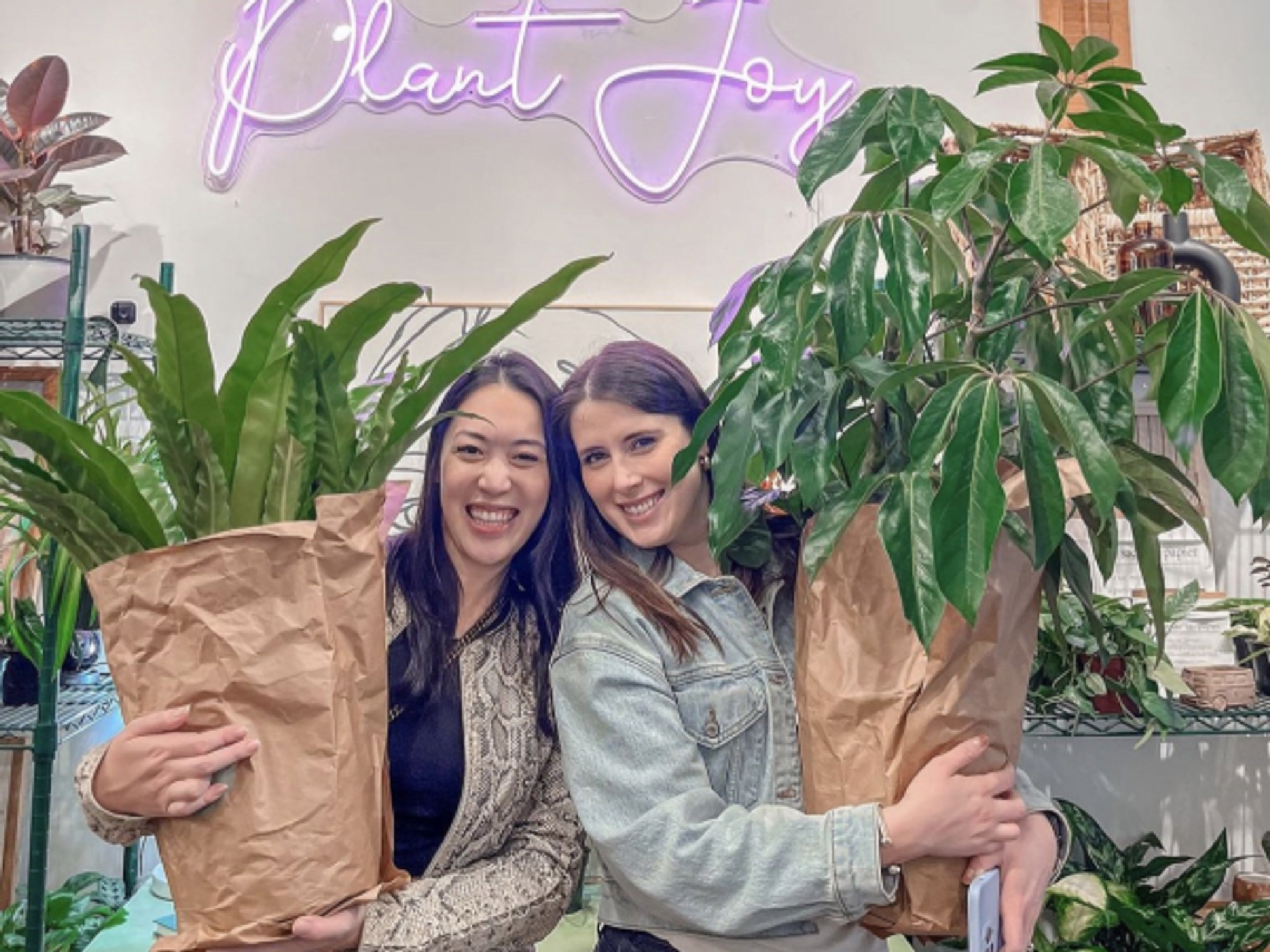 women with plants
