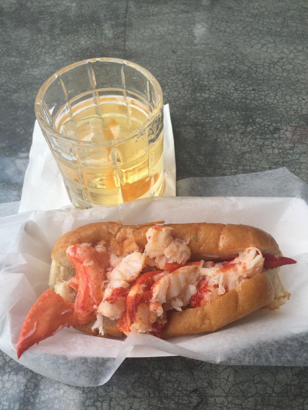 Wooster's Garden cocktail and Cousins lobster roll