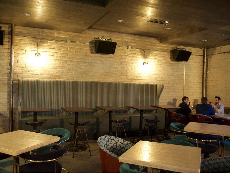 Wooster's Garden in Midtown December 2014 bar interior with people