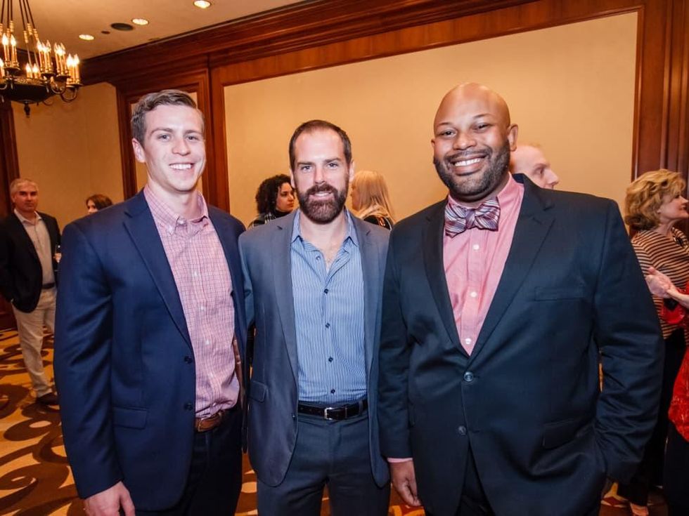 World AIDS Day luncheon Luke Moore, Mike Holloman, Ashton P. Woods