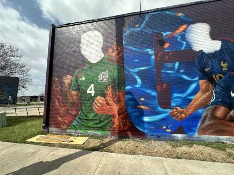 World Cup Mural Ninfa's on Navigation