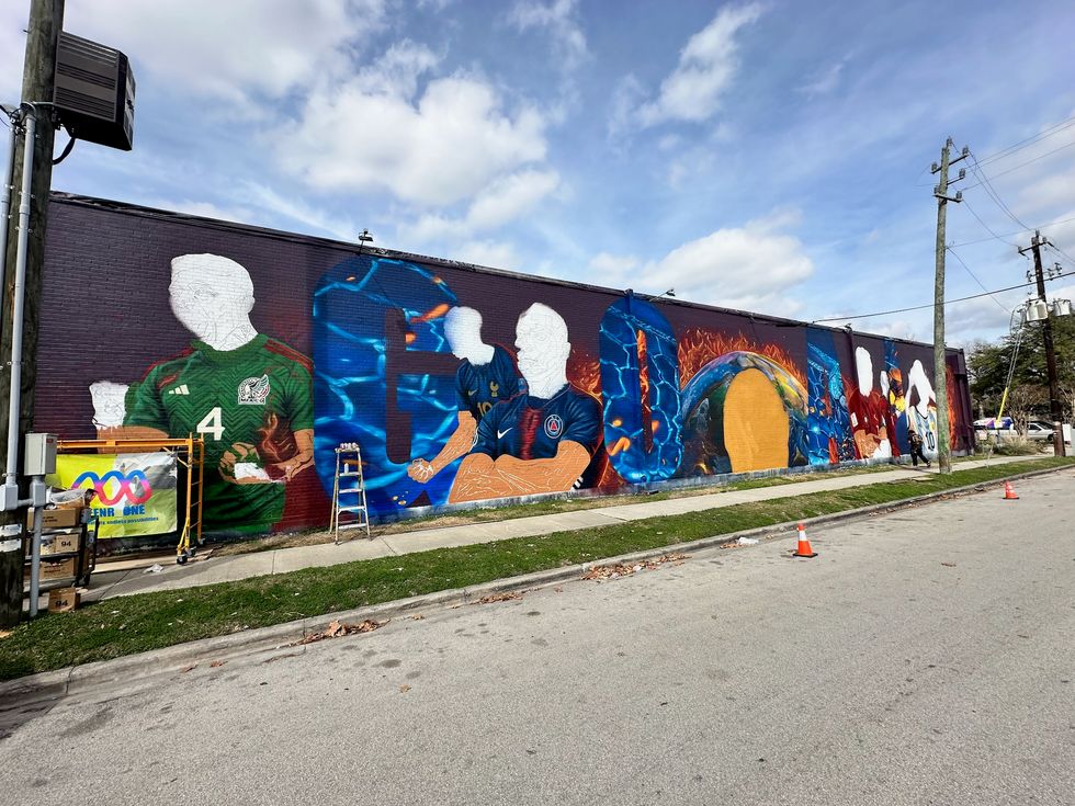 World Cup Mural Ninfa's on Navigation