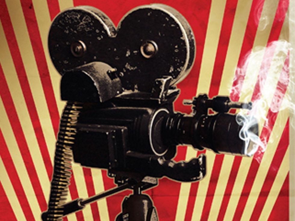 WorldFest Houston promotional poster with smoking movie camera