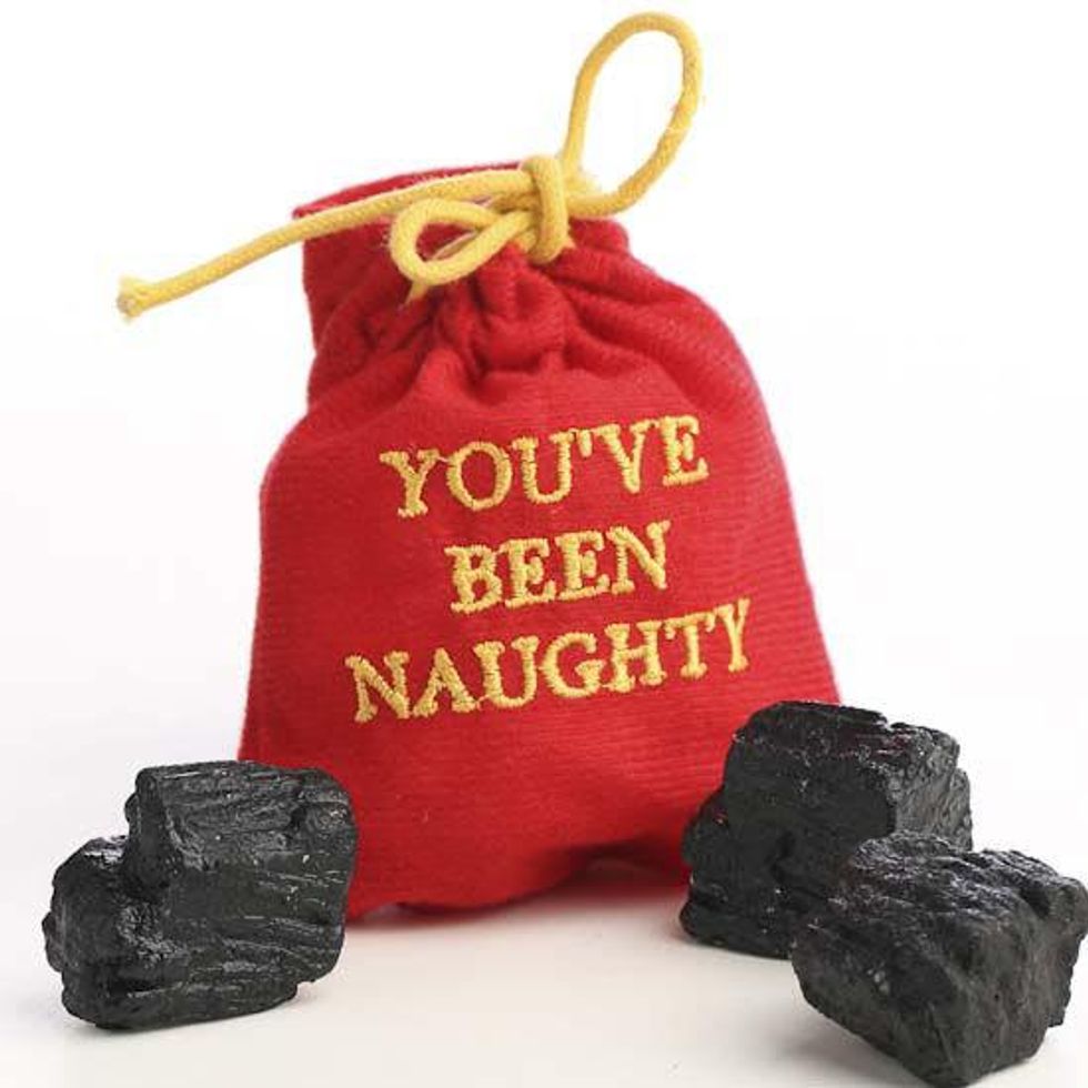 worst stocking stuffers bag of fake coal