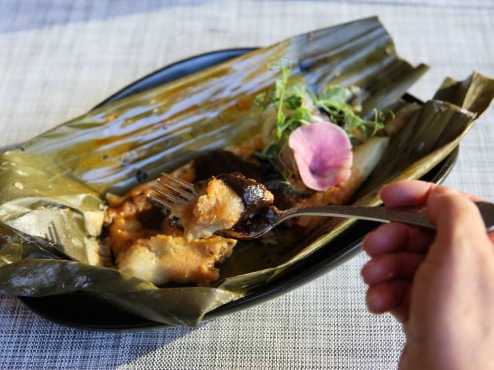 Xochi Hugo Ortega chicken mole tamale