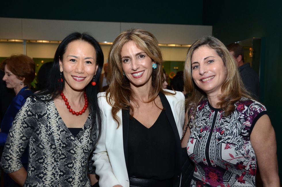 Y. Ping Sun, from left, Sima Ladjevardian and Rania Daniel at the Houston Cinema Arts Festival opening night party November 2013