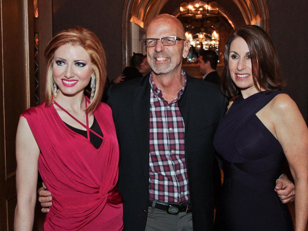 Yasmin Haddad, from left, Clifford Pugh and Janine Iannarelli at the Jonathan Blake Fashion Show October 2013