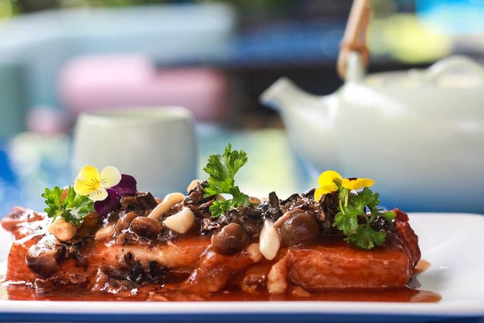 Yauatcha Jasmine tea smoked pork rib