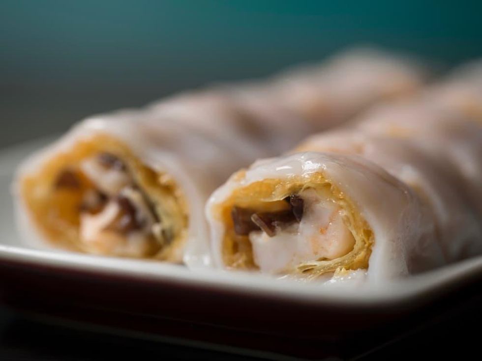 Yauatcha prawn bean curd cheung fun