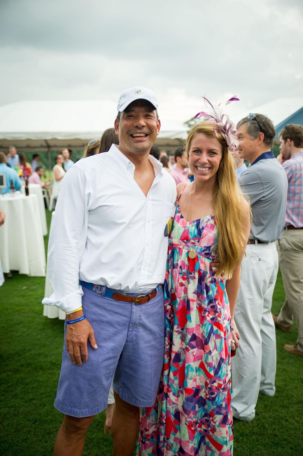 Yellowstone Academy, polo party, May 2015 Frank Tsuru - President of Yellowstone Academy's Board of Directors and Presley Bourquein
