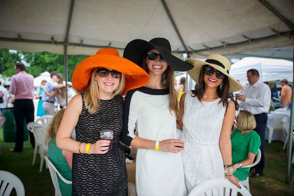 Yellowstone Academy, polo party, May 2015 Margaret Pearce, Ashley Schulte, Morgan Bocca