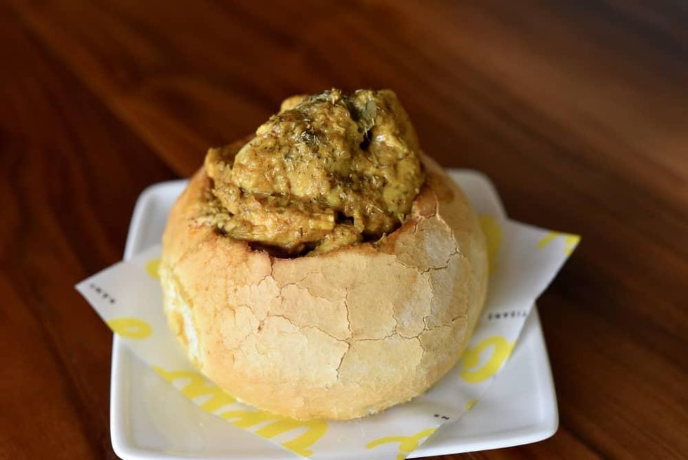Yelo curry chicken bread bowl