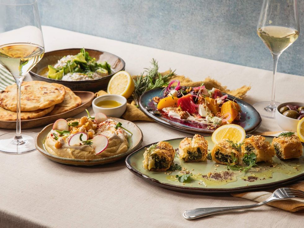 Yiayia's Pappas Greek Kitchen tablescape