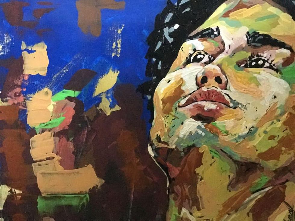 YMCA International Services art show, artist Juan Miguel