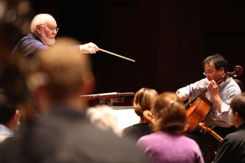Yo-Yo Ma plus John Williams Houston Symphony rehearsal education event Jones Hall