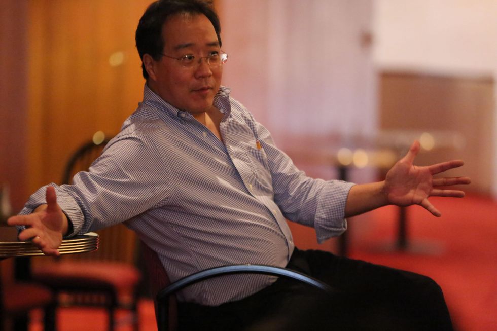 Yo-Yo Ma plus John Williams Houston Symphony rehearsal education event Jones Hall