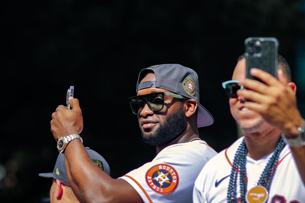 Yordan Alvarez Houston Astros World Series downtown parade 2022