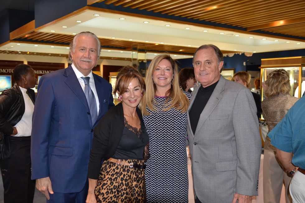 Zadok happy hour event May 2013 Larry Levine and Mimi Levine with Julie Rogers and Jay Rogers