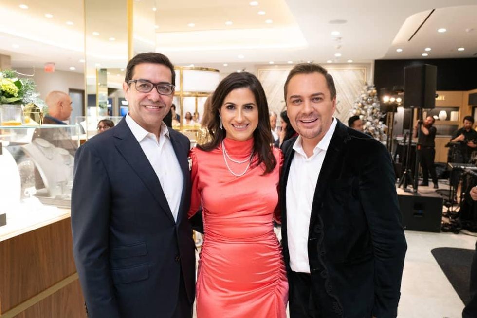Zadok Jewelers grand opening party Marcelo Saenz Lisa Zadok Adrian Duenas