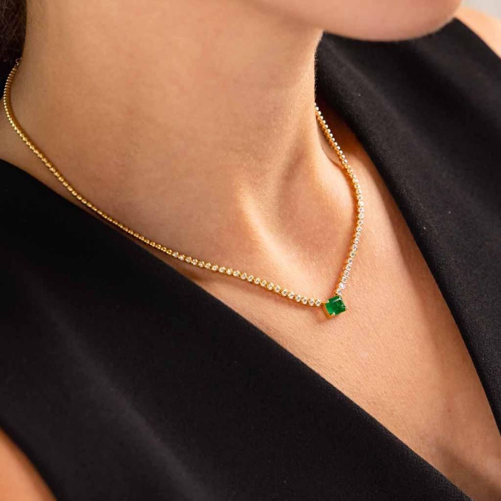 Zadok Jewelers Houston emerald necklace