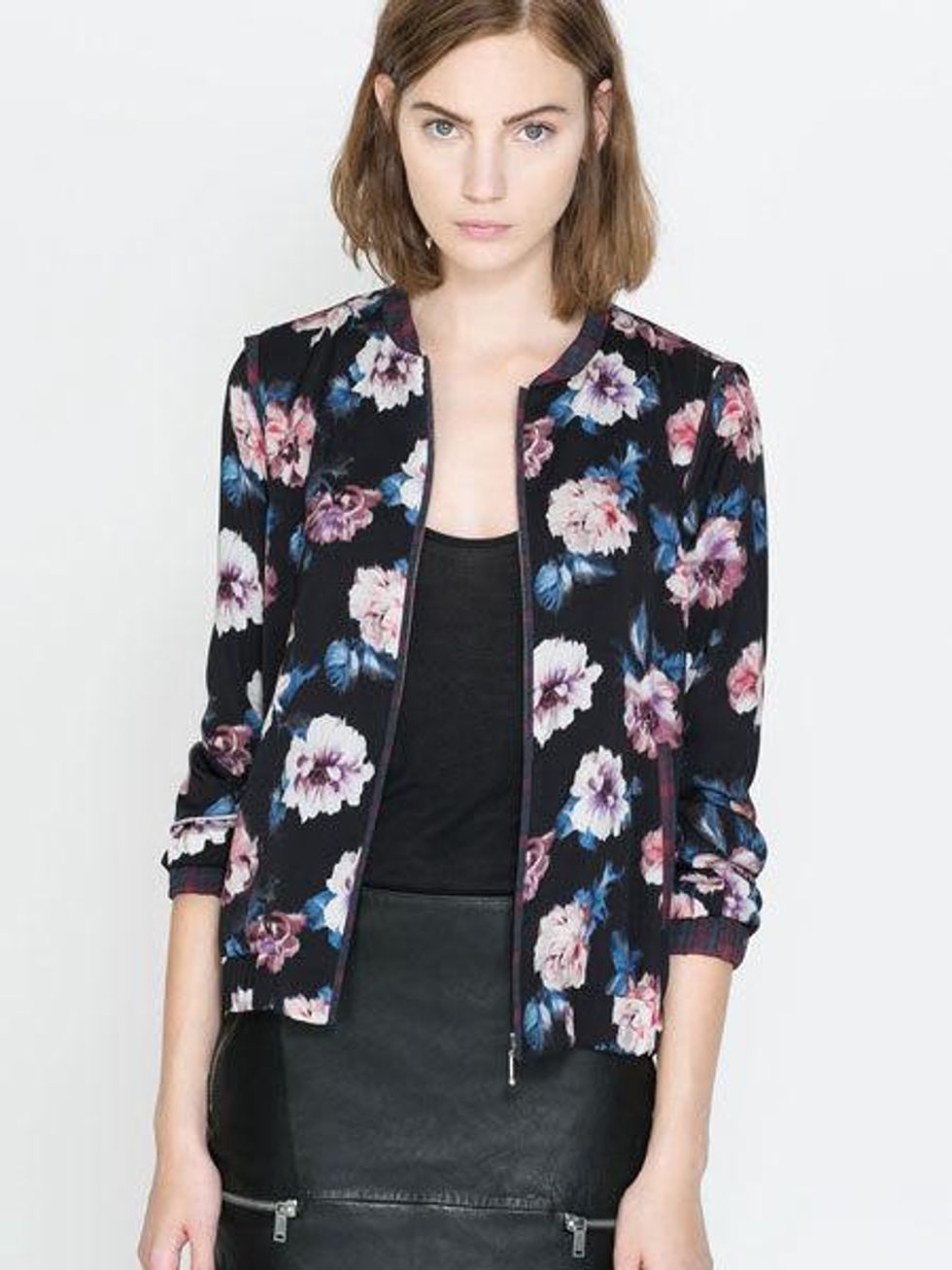 zara FLORAL PRINT JACKET