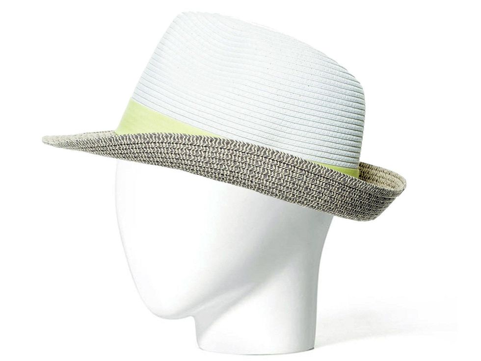 Zara tricolor hat with ribbon