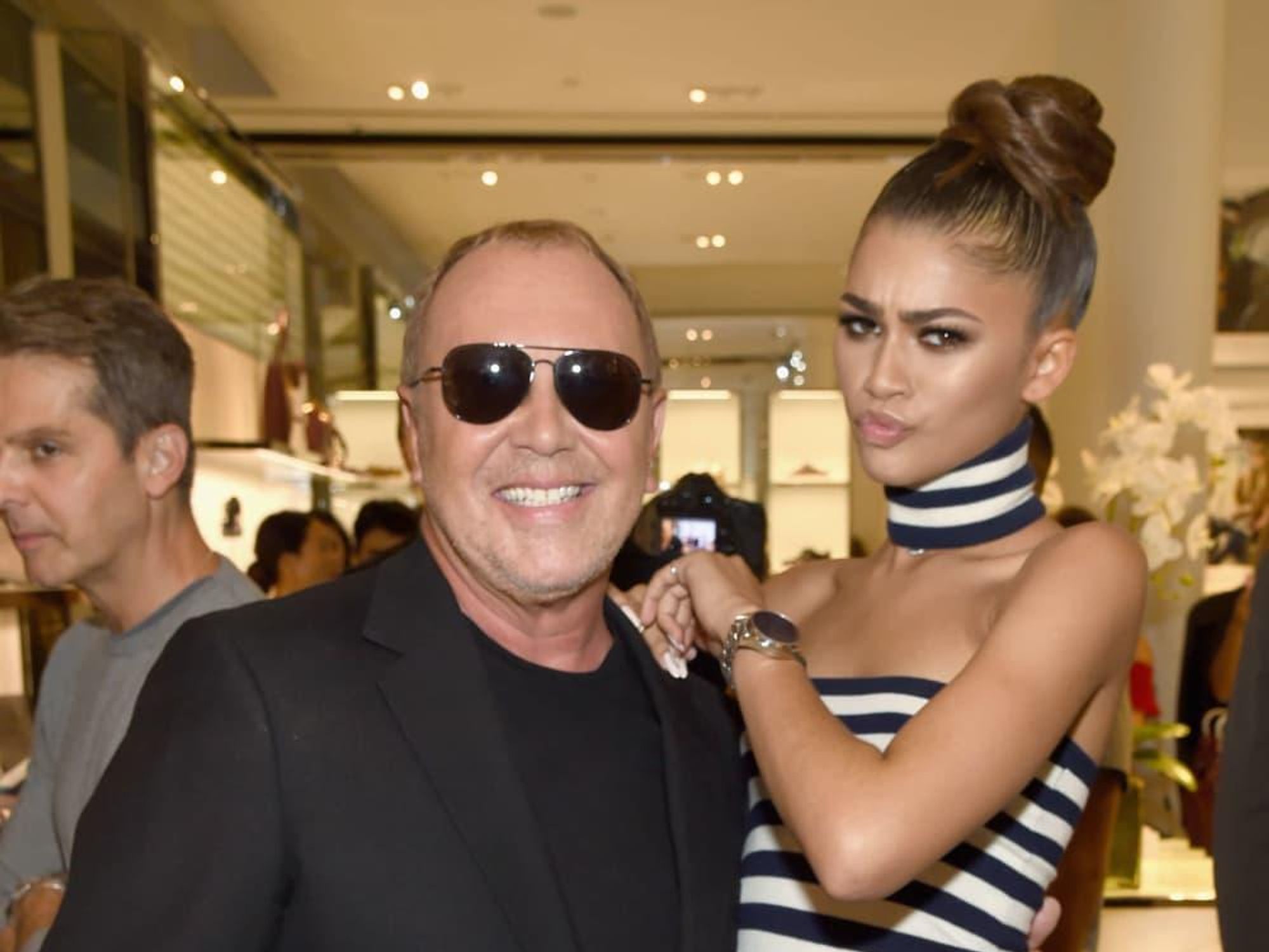 Zendaya and Michael Kors at watch launch party