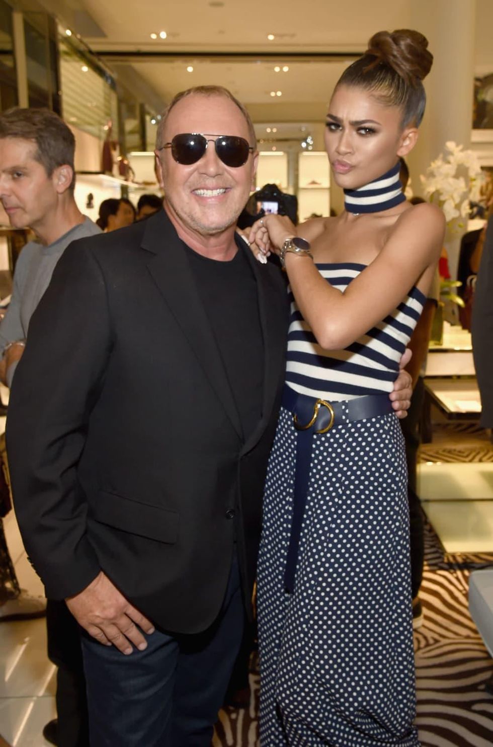 Zendaya and Michael Kors at watch launch party