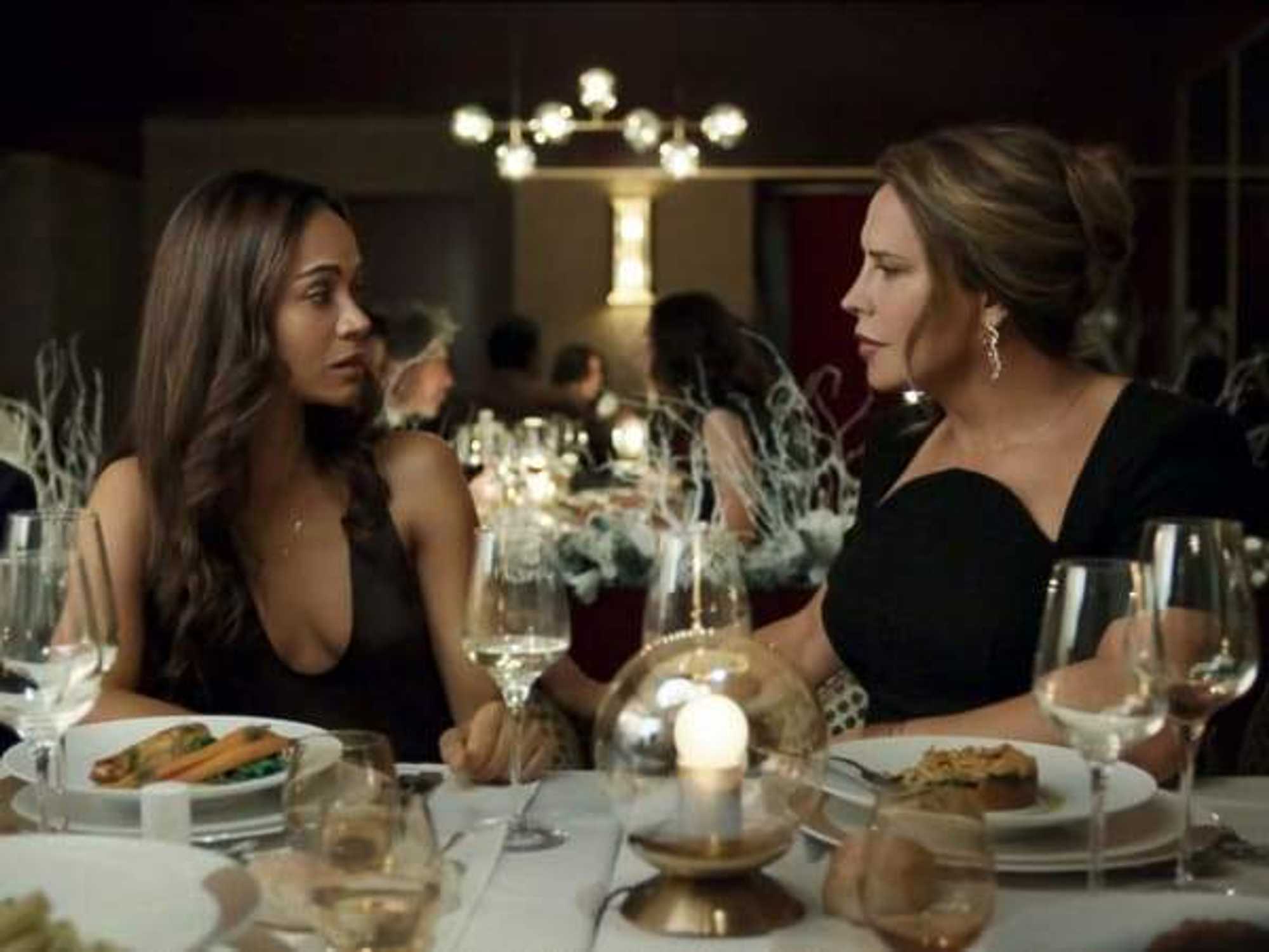 Zoe Saldaña and Karla Sofía Gascón in Emilia Pérez